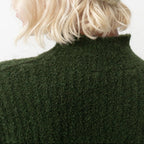 Pull Col Montant - Kaki Chine Noir - Femme