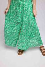 Vestido largo de manga corta - Verde