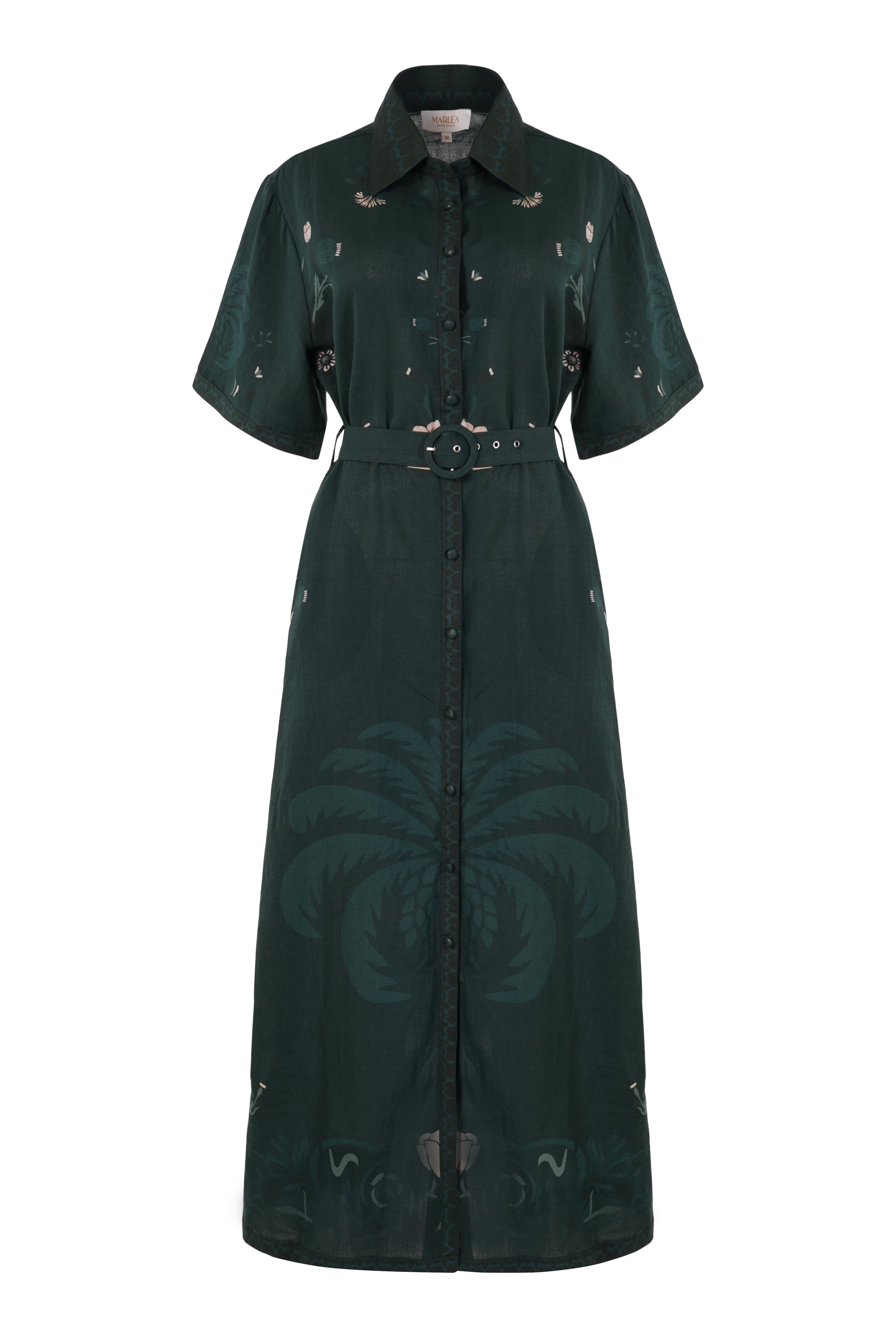 Vestido Chiara - Khaki Palm Tree