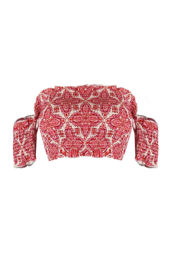 Tuxedo Top - Red Lotus