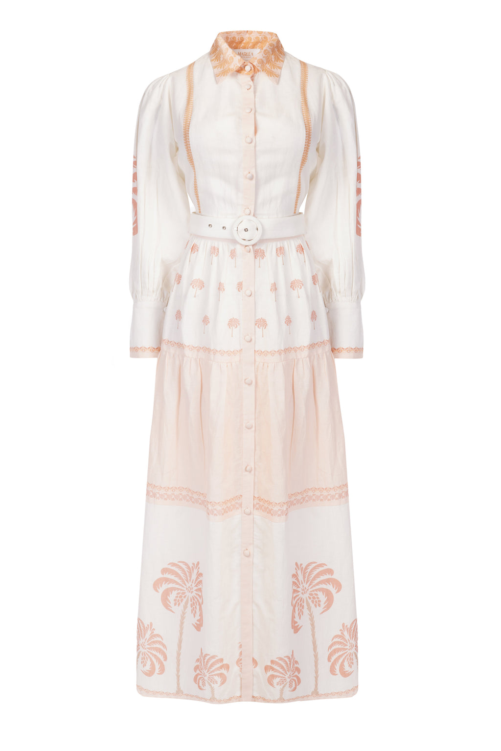 Robe Carmela - Ivory Palm Tree