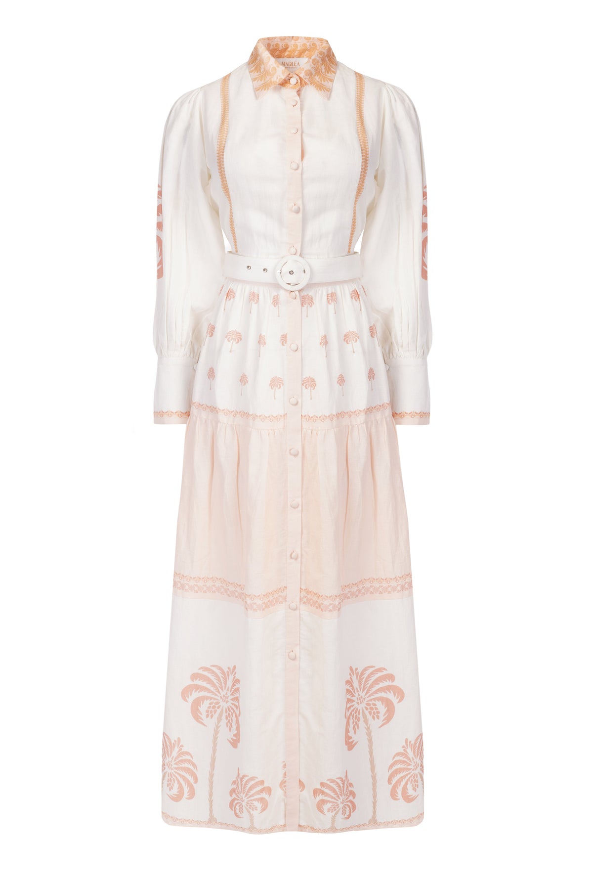 Vestido Carmela - Ivory Palm Tree