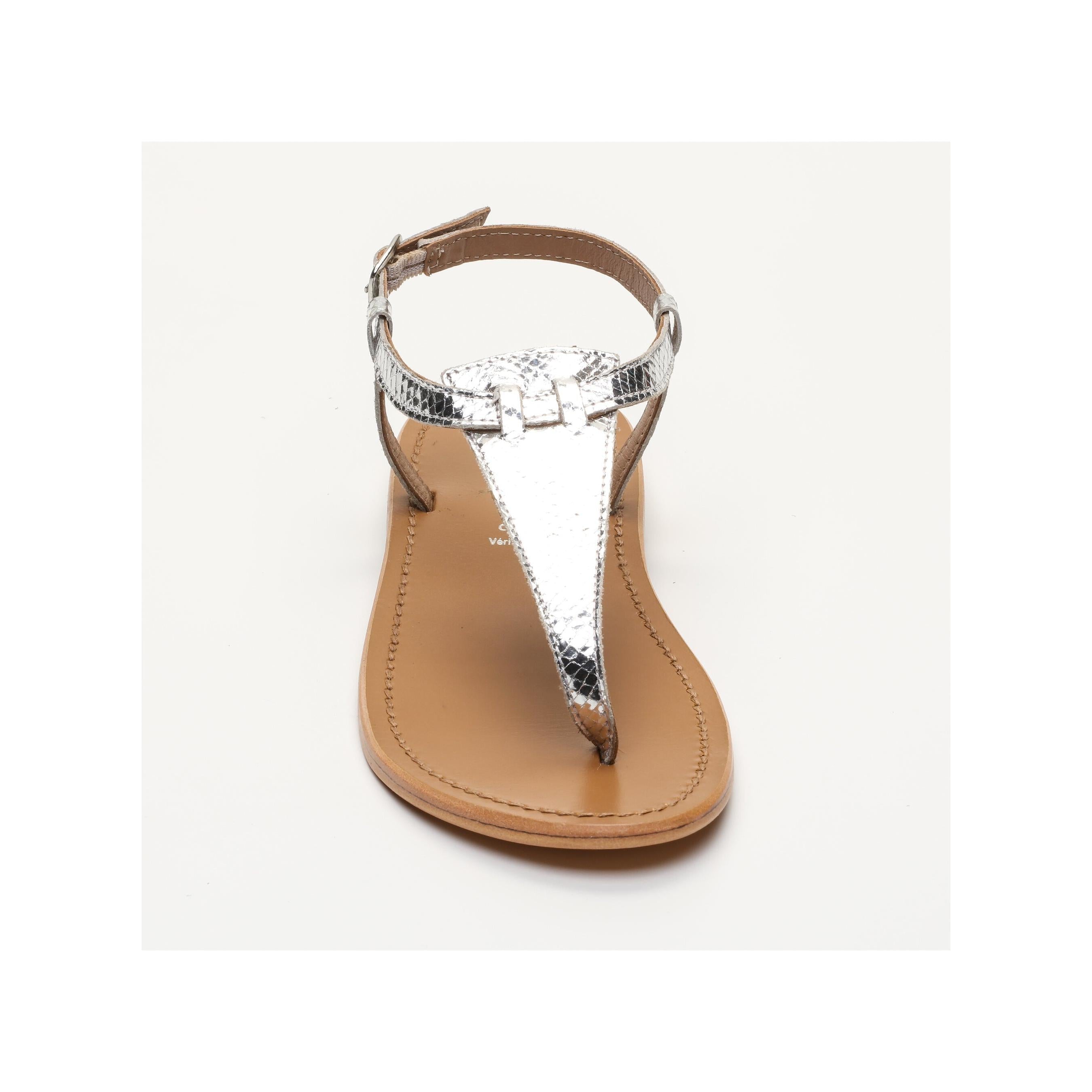 Calank - Sandalias con estampado animal Pedernera - Plata