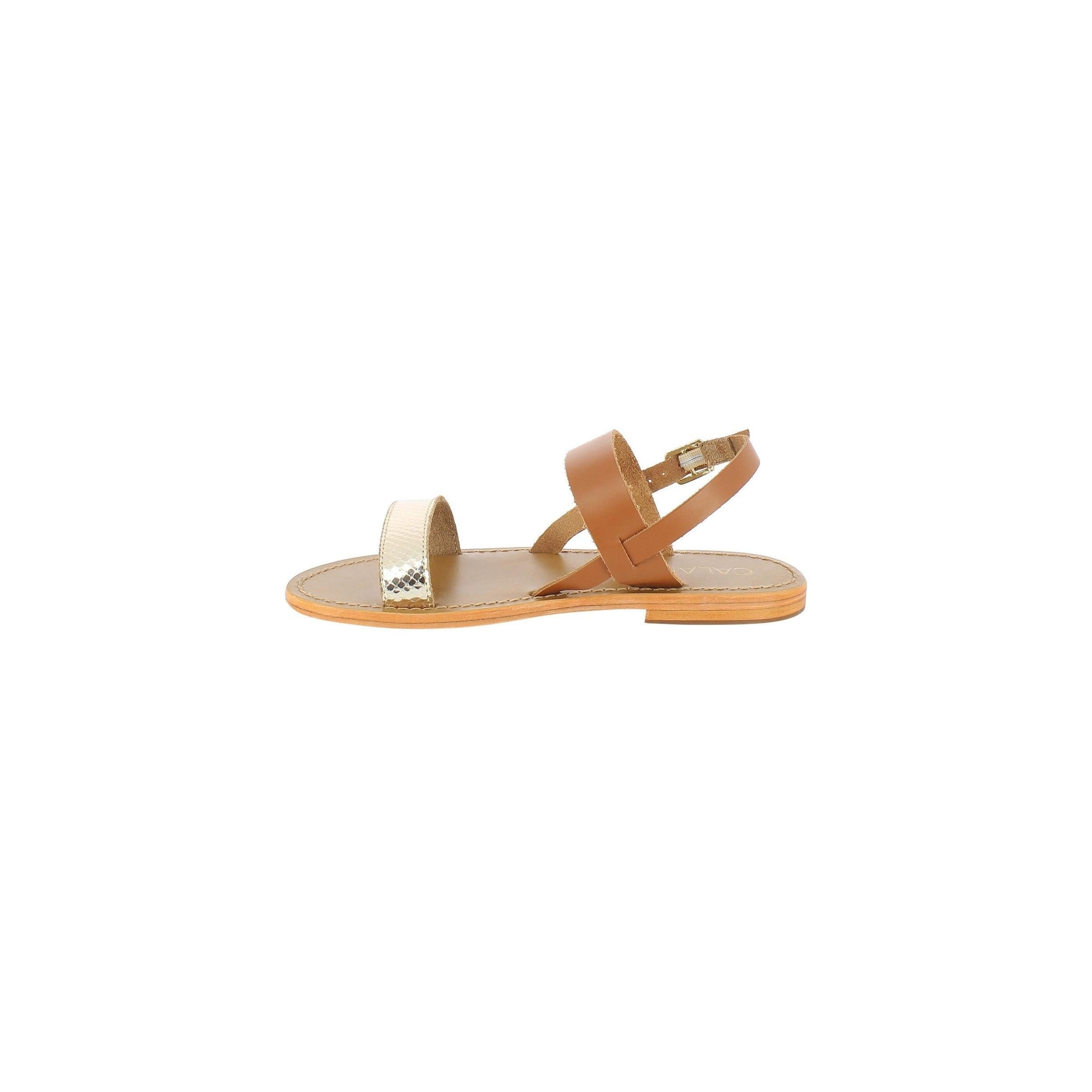 Calank - Sandales Milagrosa - Marron Et Gold