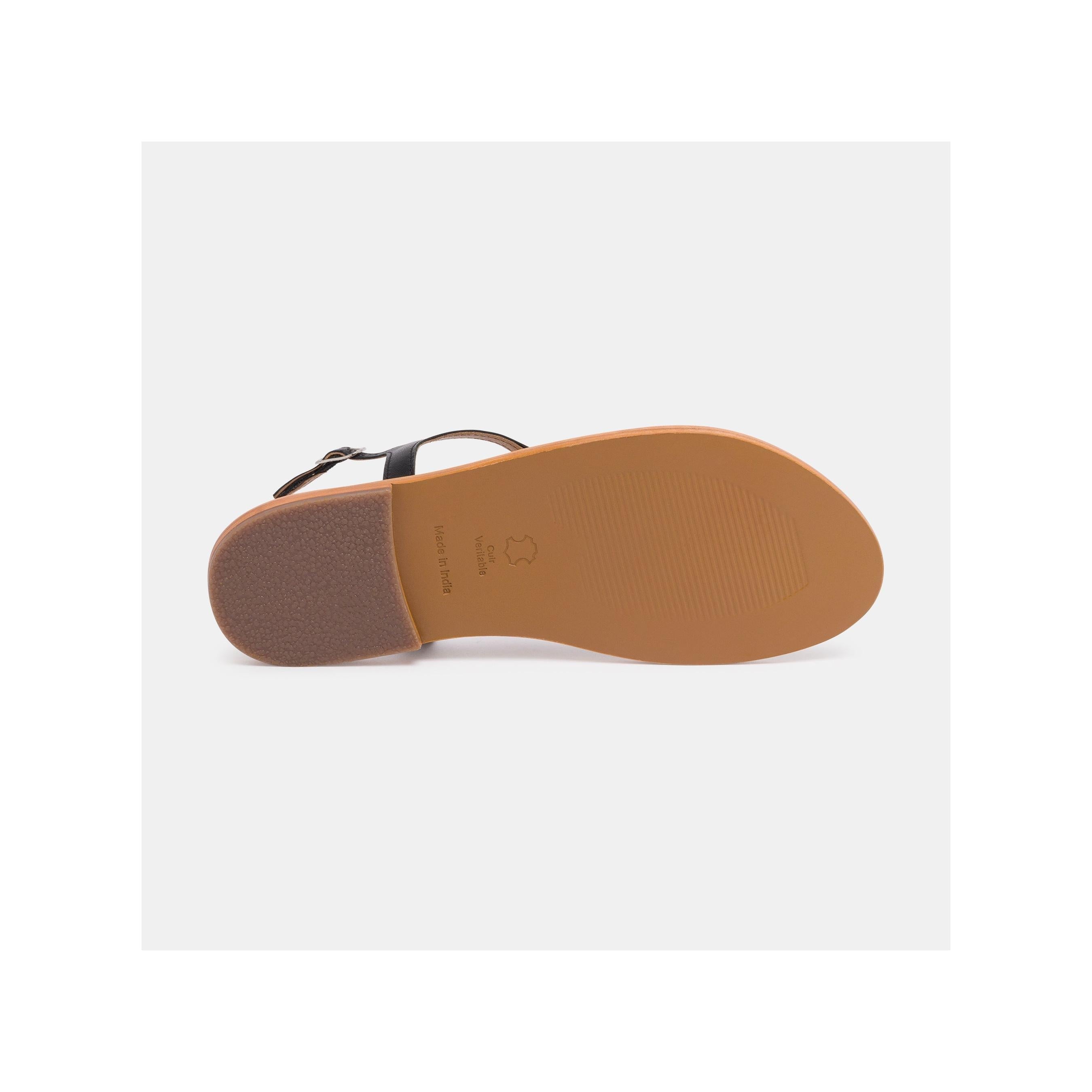 Calank - Sandales Entre-Doigts Bandeira - Noir