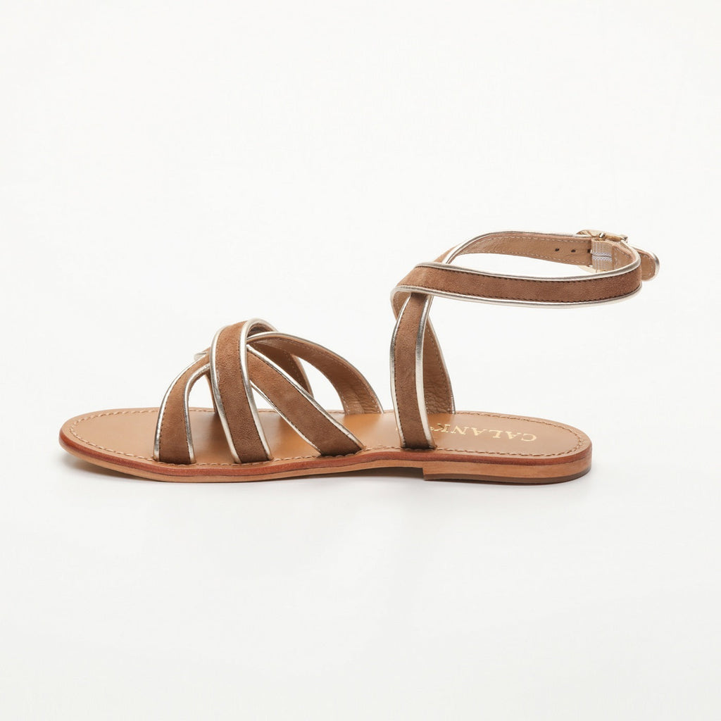 Calank - Sandales Essentielles Kaleena - Tan / Gold