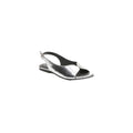 Calank - Sandalias de moda Ica - Serpiente plateada