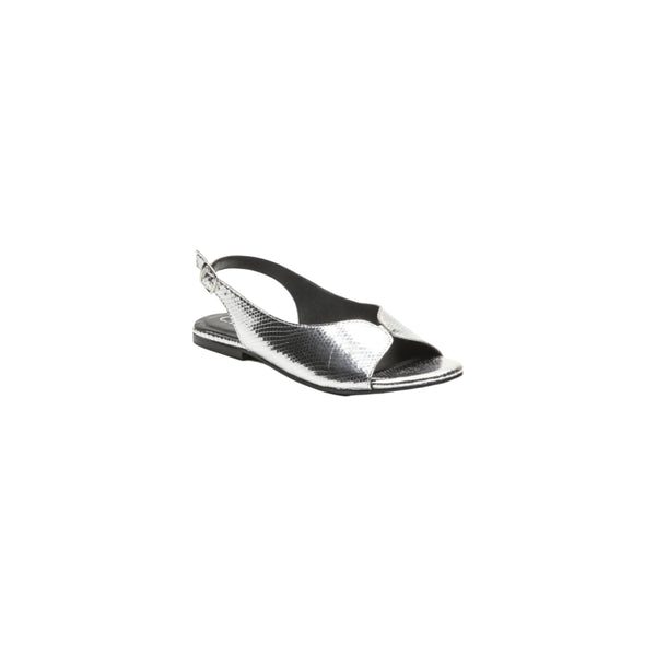 Calank - Sandalias de moda Ica - Serpiente plateada