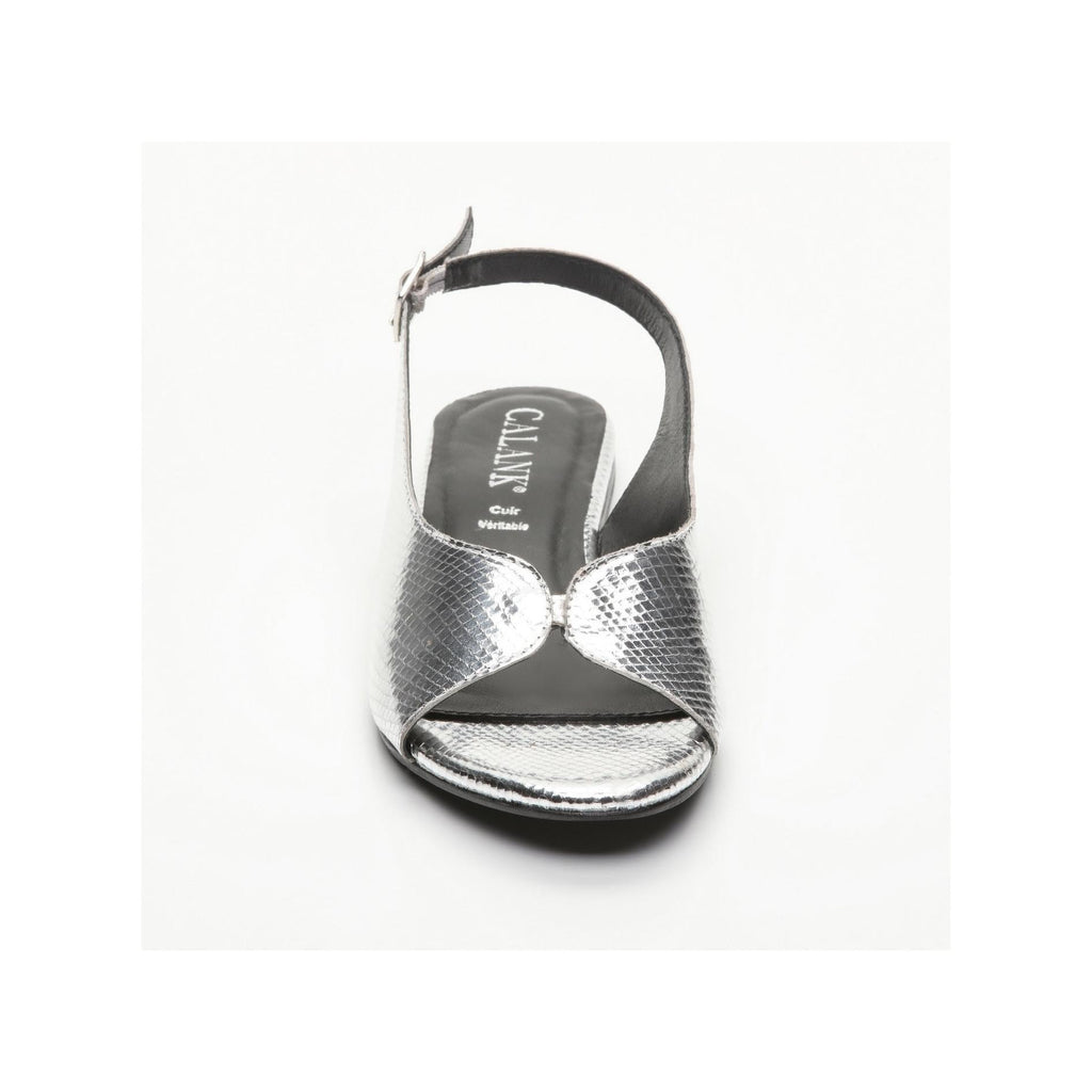 Calank - Sandalias de moda Ica - Serpiente plateada