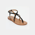 Calank - Sandales Entre-Doigts Lebai - Black Croco