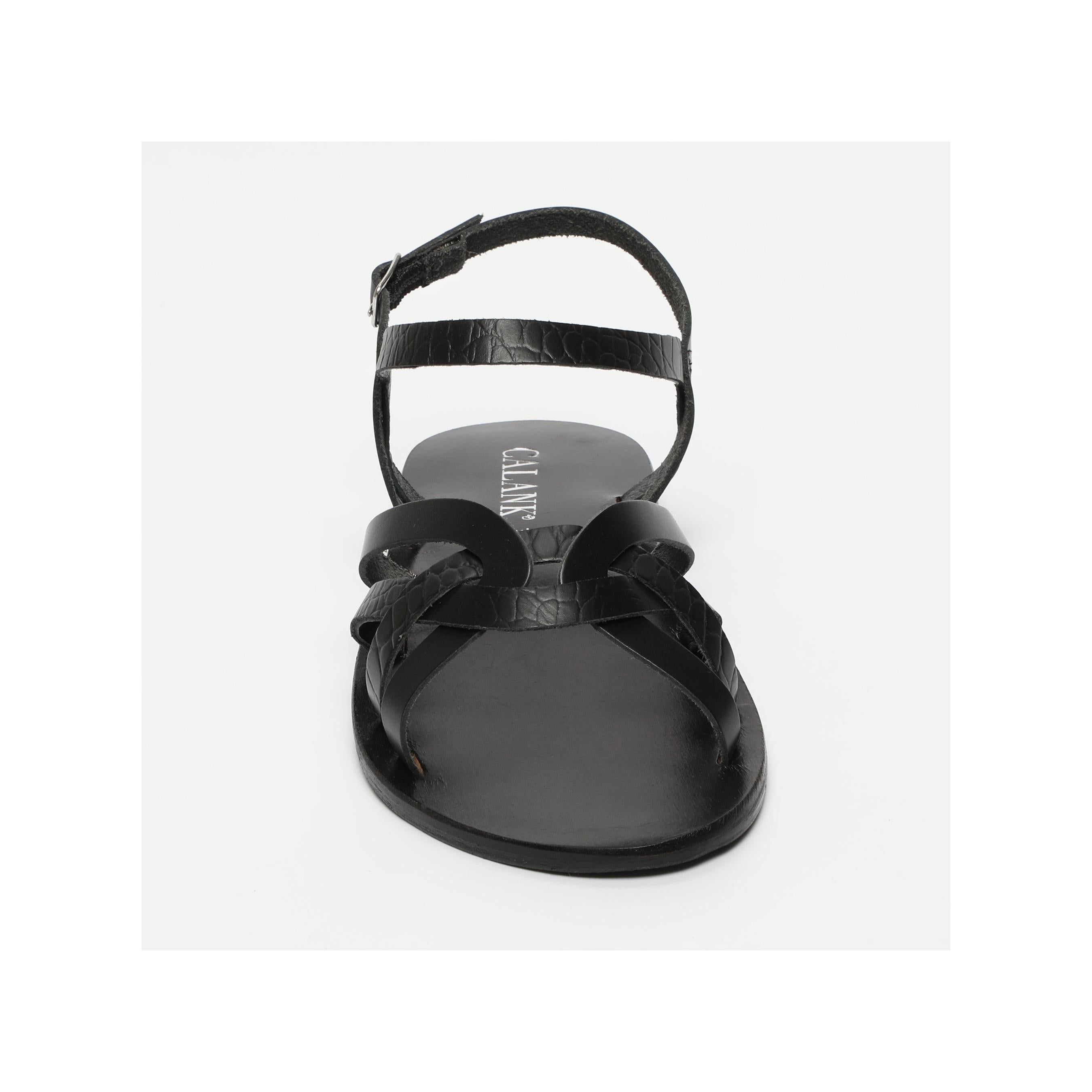 Sandalias Estampado Animal - Quinn - Negro