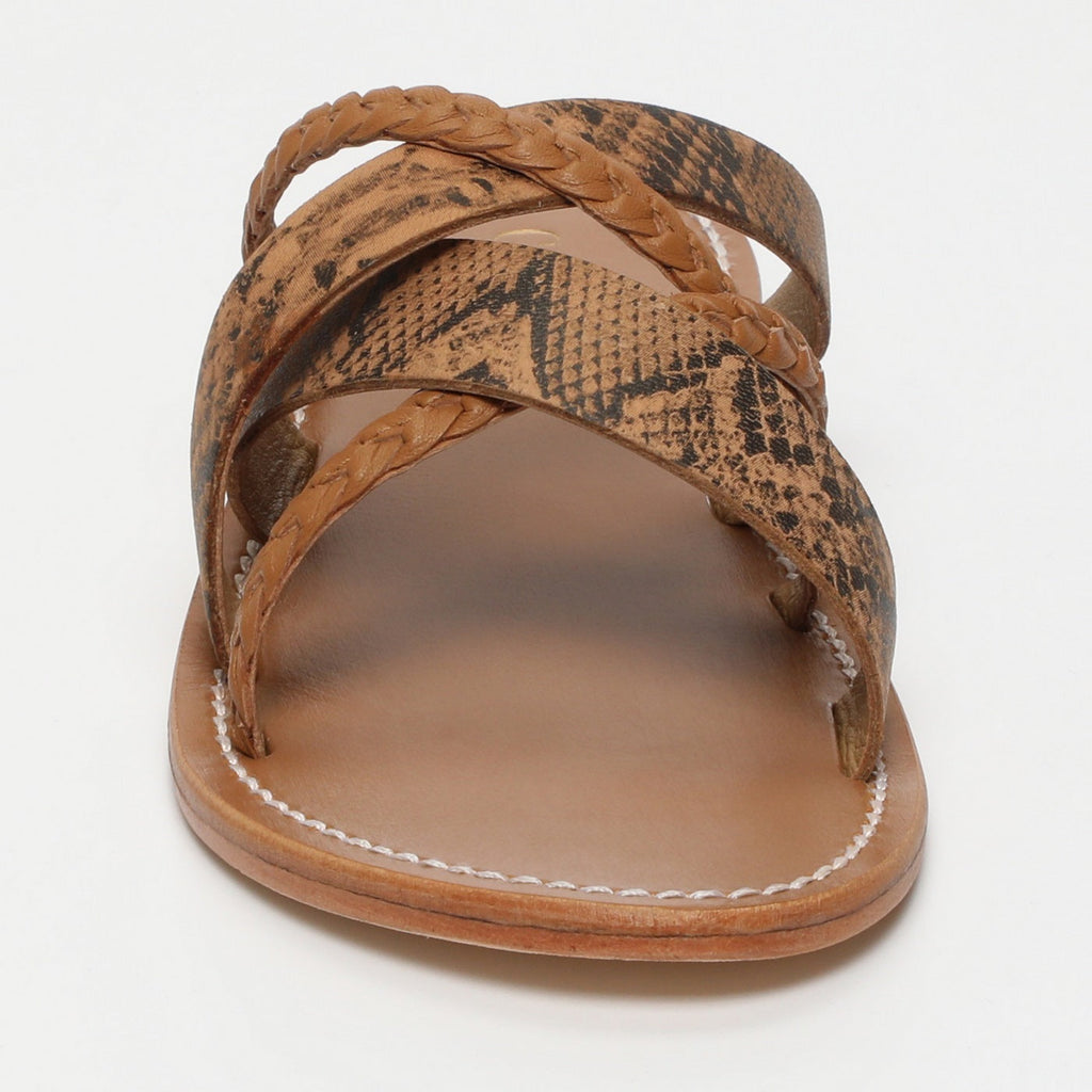 Calank - Mules Kineks - Light Tan / Snake