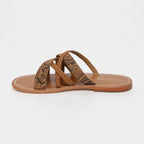 Calank - Mules Kineks - Light Tan / Snake