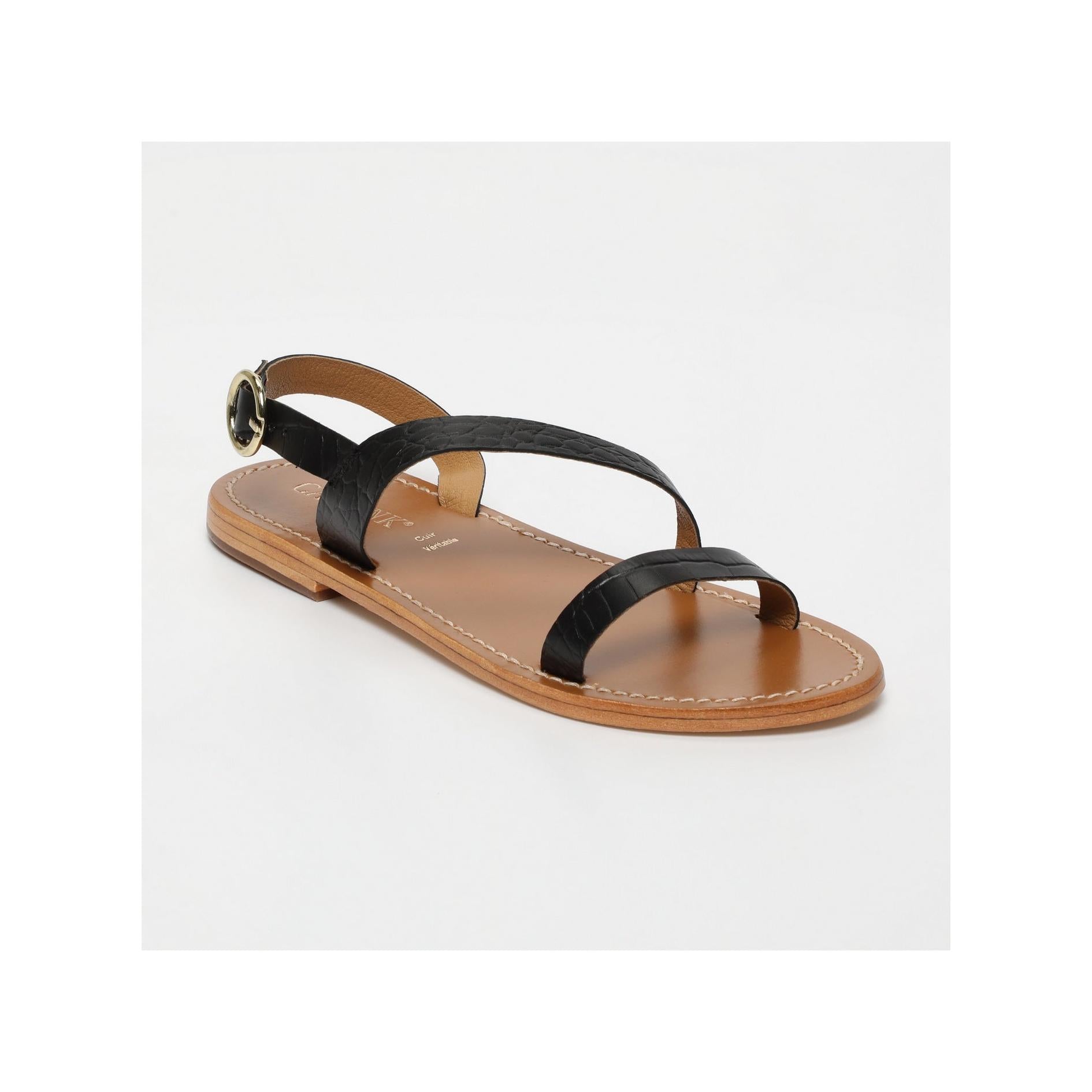 Calank - Sandales Essentielles Fatomeh - Black Croco