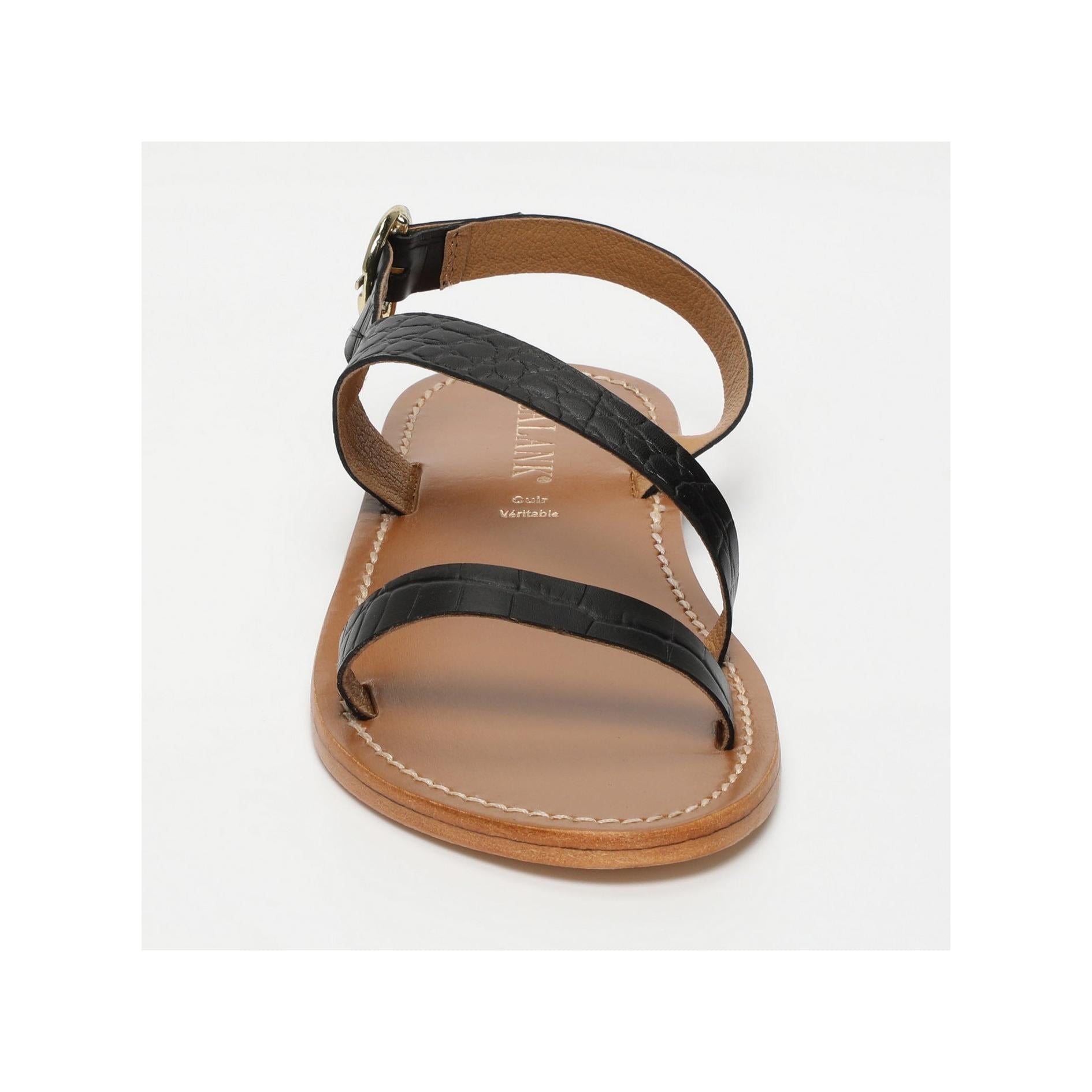 Calank - Sandales Essentielles Fatomeh - Black Croco