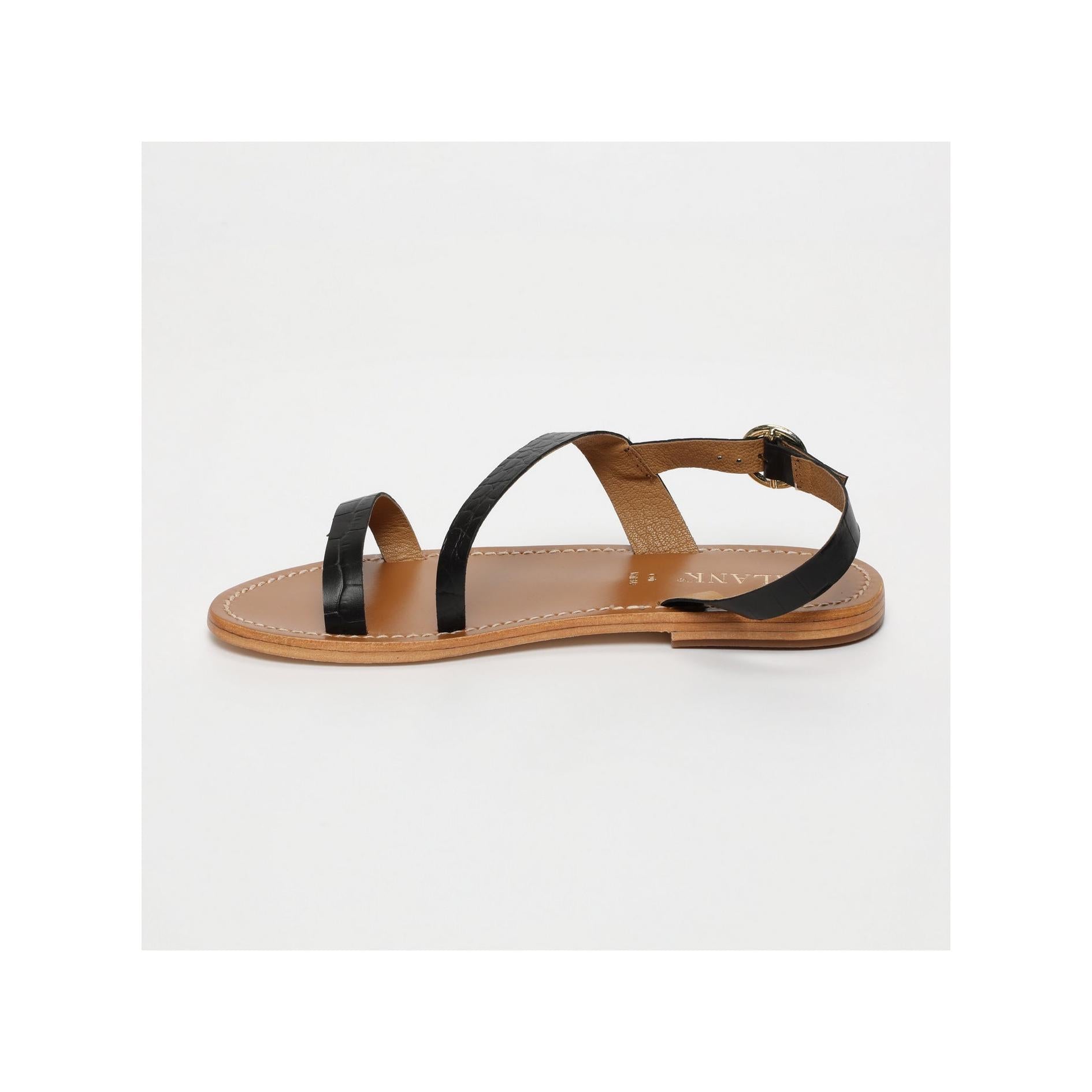 Calank - Sandales Essentielles Fatomeh - Black Croco