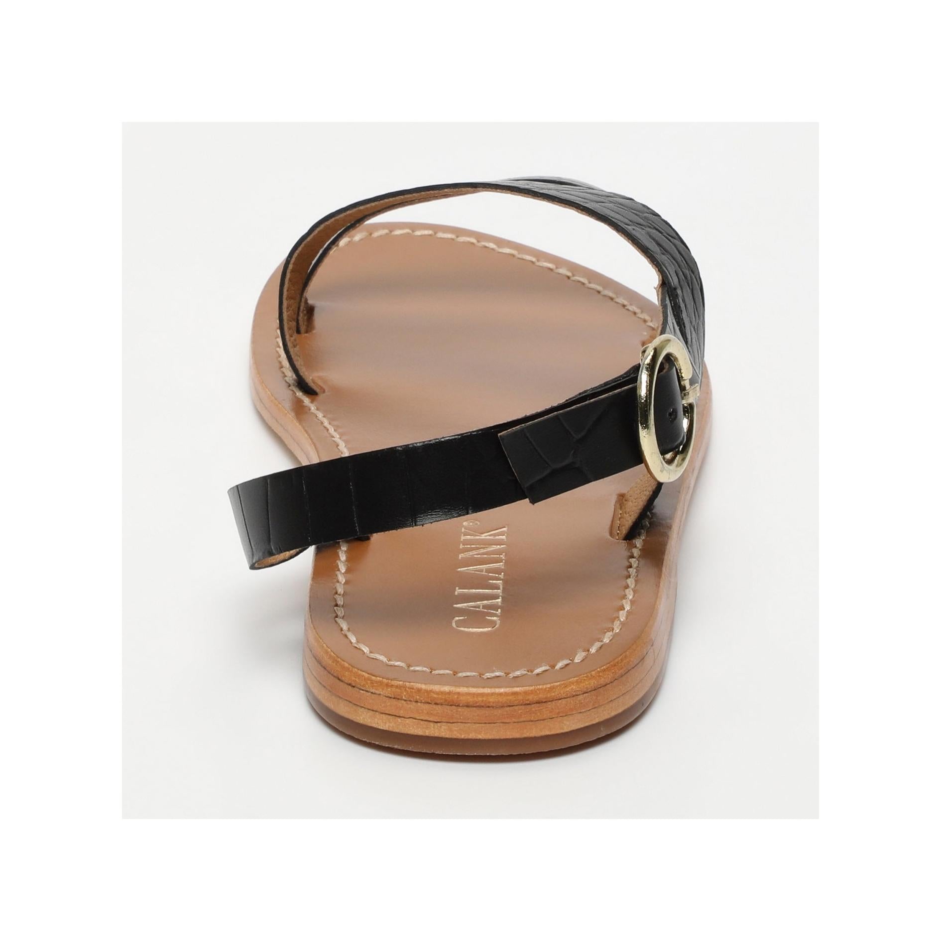 Calank - Sandales Essentielles Fatomeh - Black Croco