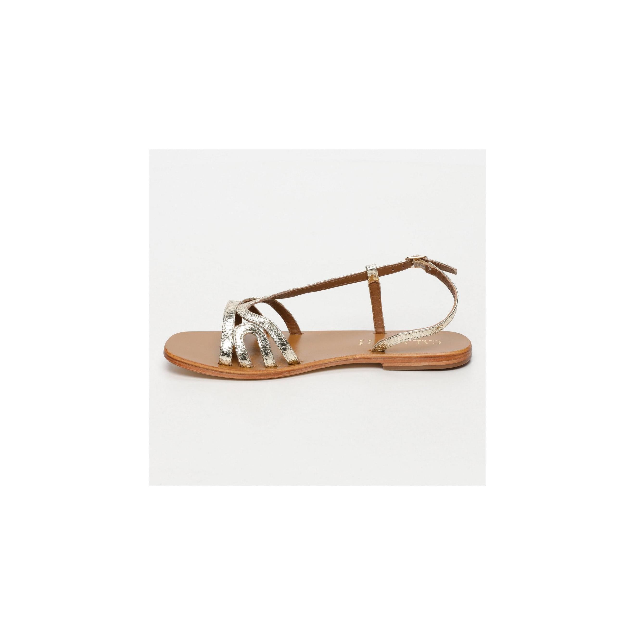Sandalias Nya - Oro Crackle