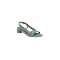 Nia Heeled Sandals - Peacock Green