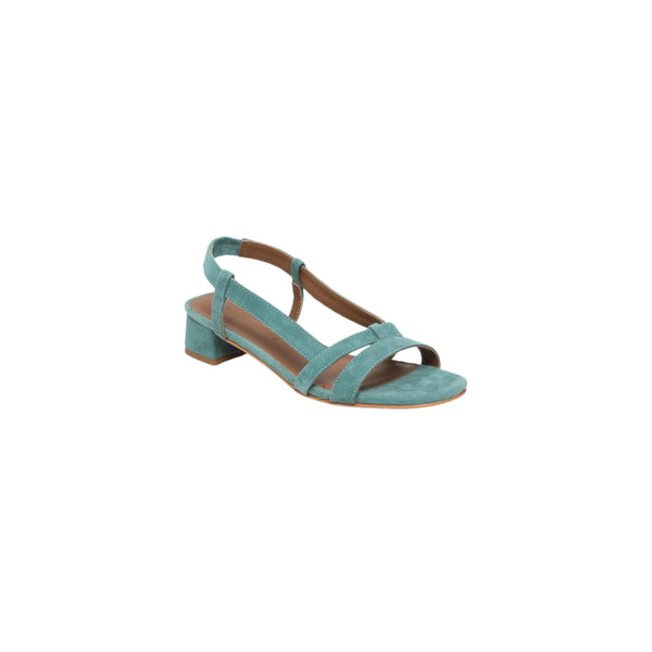 Nia Heeled Sandals - Peacock Green