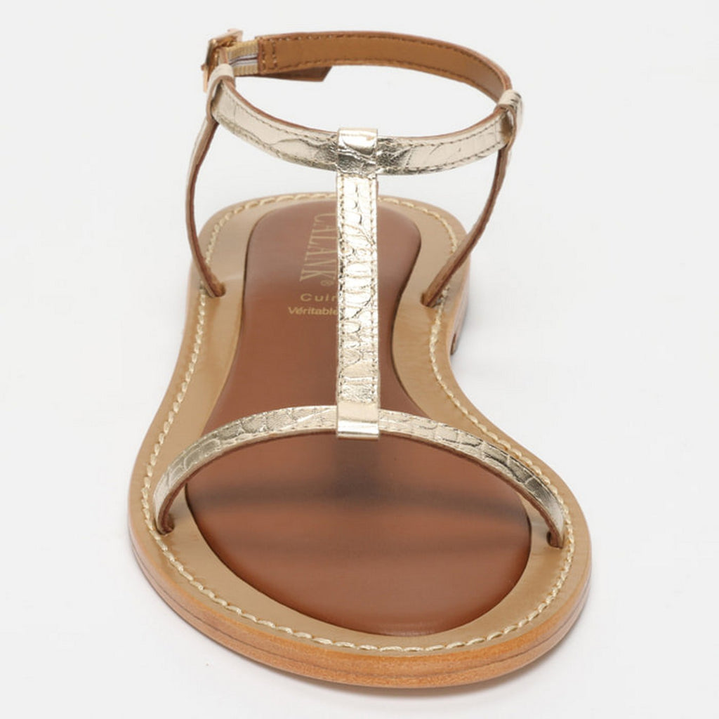 Sandales Taliana - Croco Or Clair