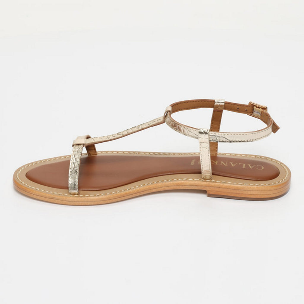 Sandales Taliana - Croco Or Clair