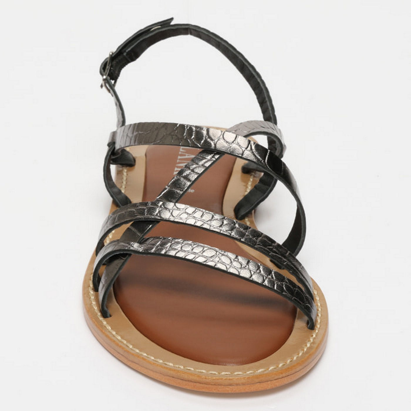 Sandales Diva - Croco Étain