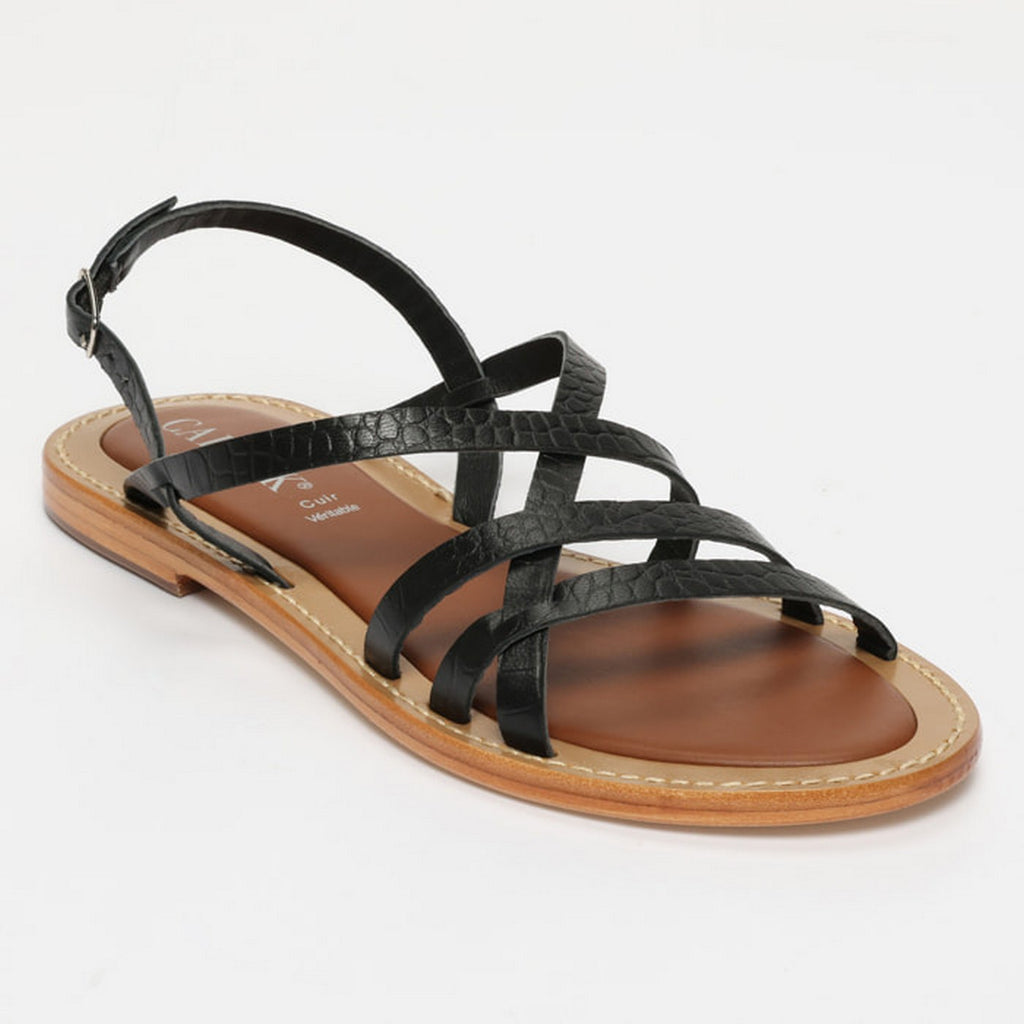 Sandales Diva - Croco Noir