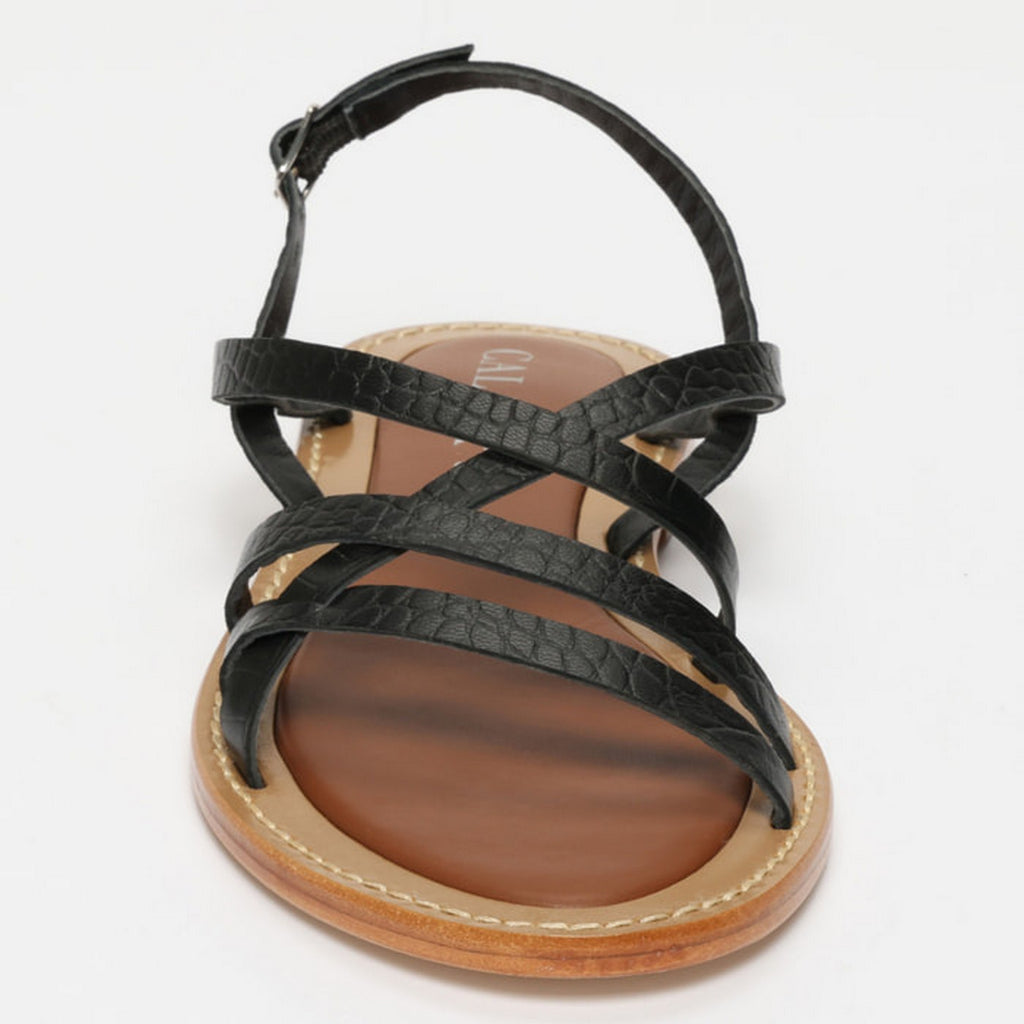Sandales Diva - Croco Noir