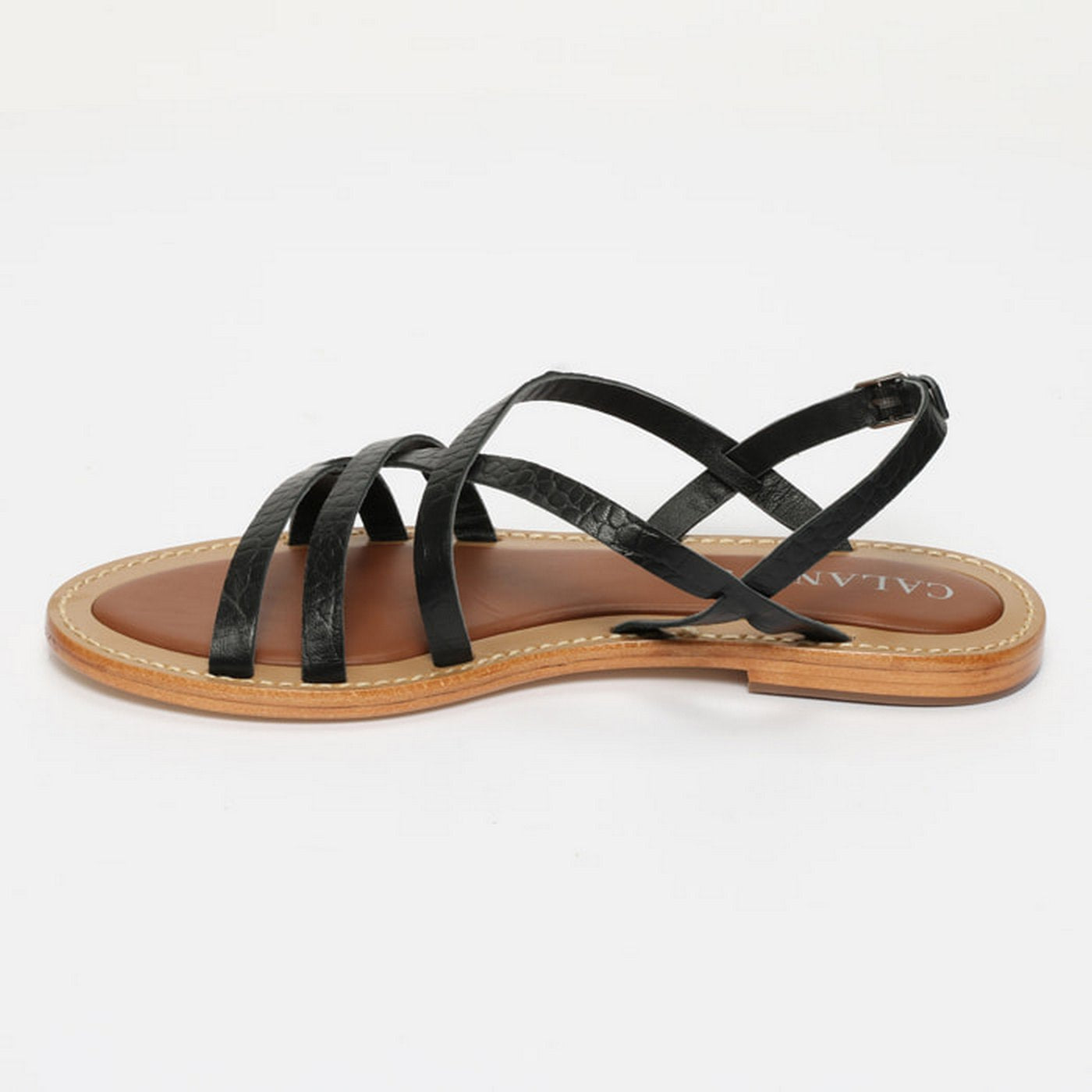 Sandales Diva - Croco Noir