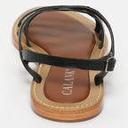Sandales Diva - Croco Noir
