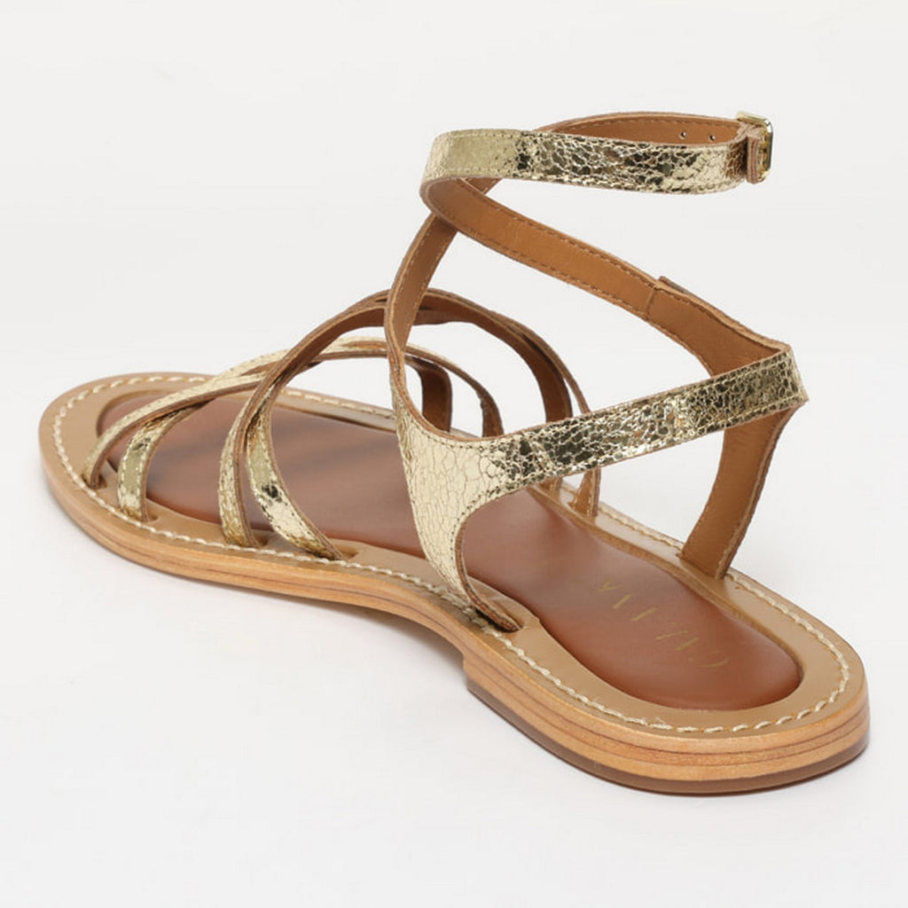 Sandales Amaya - Doré Craquelé