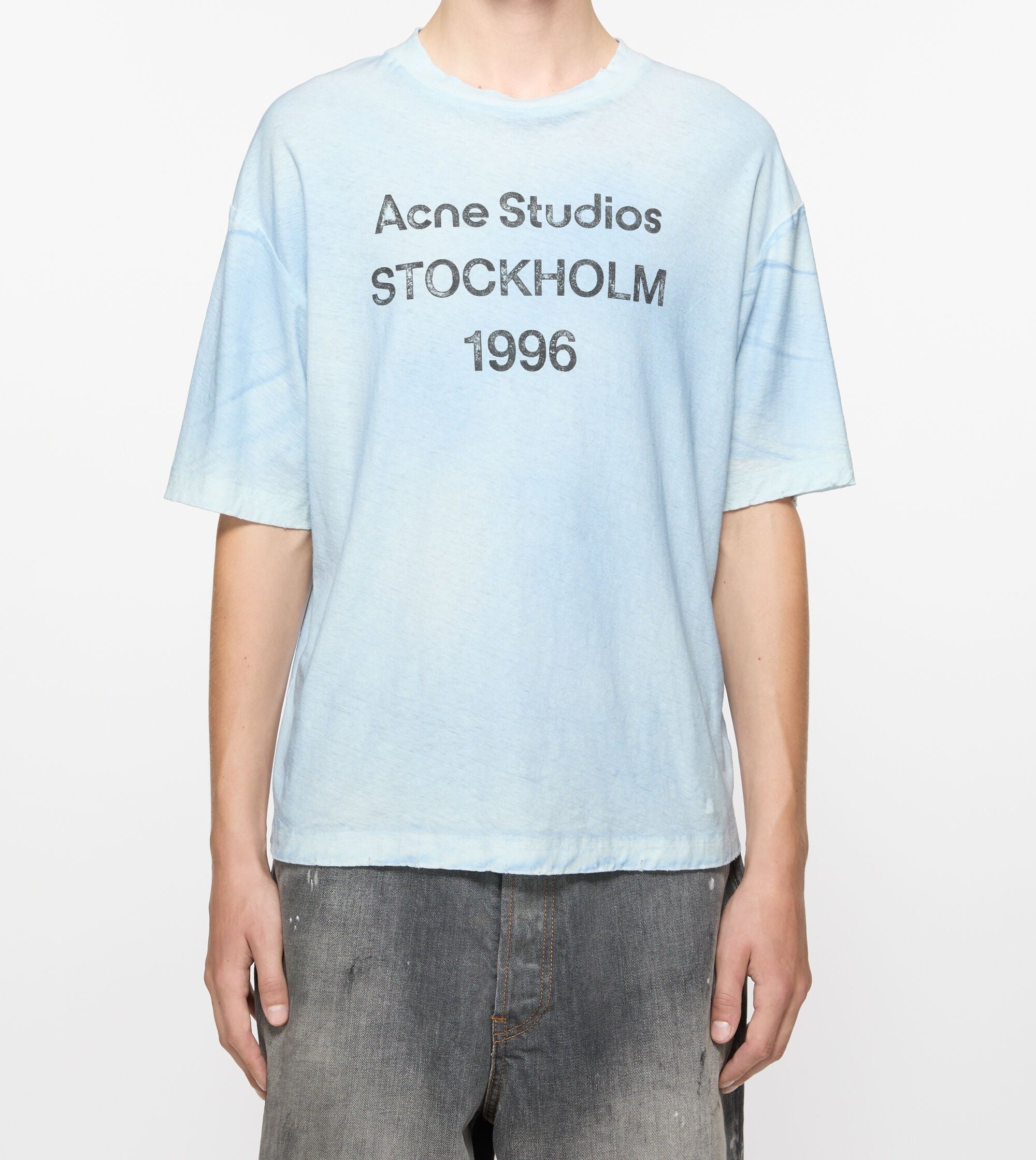 T-Shirt Sprayed Logo – Acne Studios – Bleu