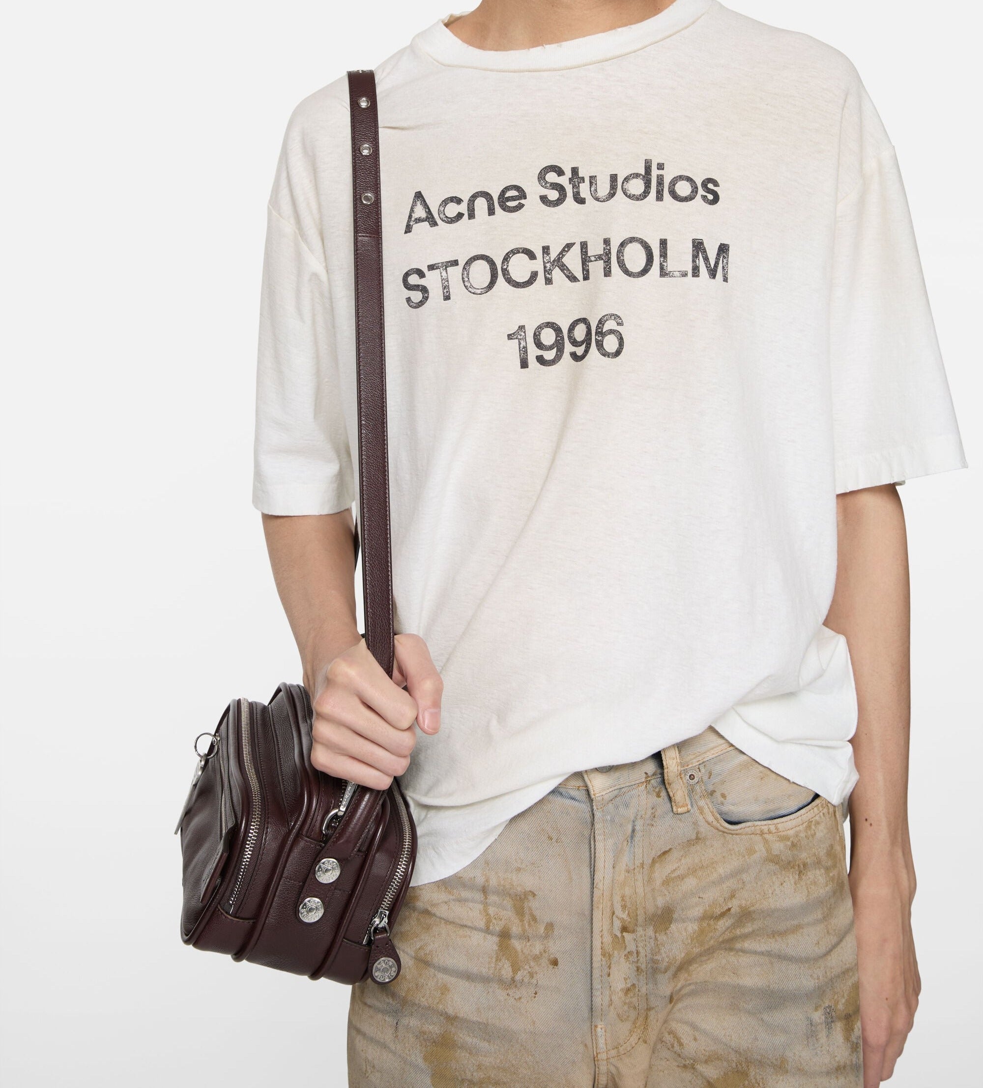 Acne Studios - T-Shirt Sprayed Logo – Blanc