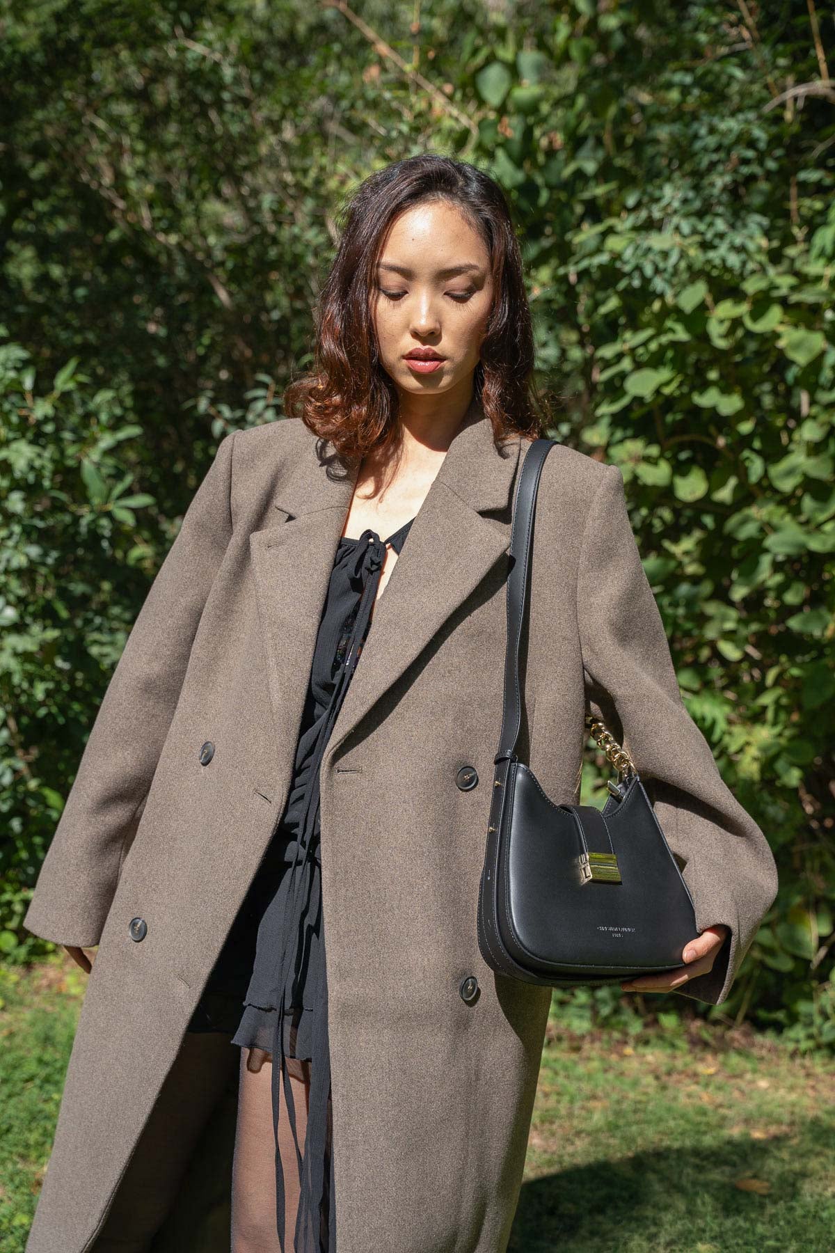 Schultertasche Hely - Schwarz