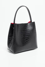 Lola Crocos Handbag - Black