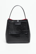 Lola Crocos Handbag - Black