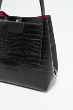 Lola Crocos Handbag - Black