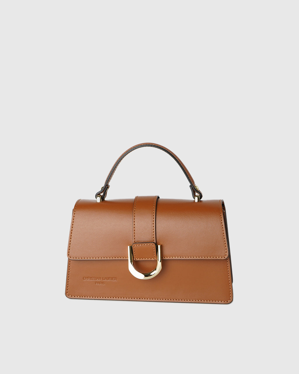 Katya Crossbody Bag - Camel + Off-White