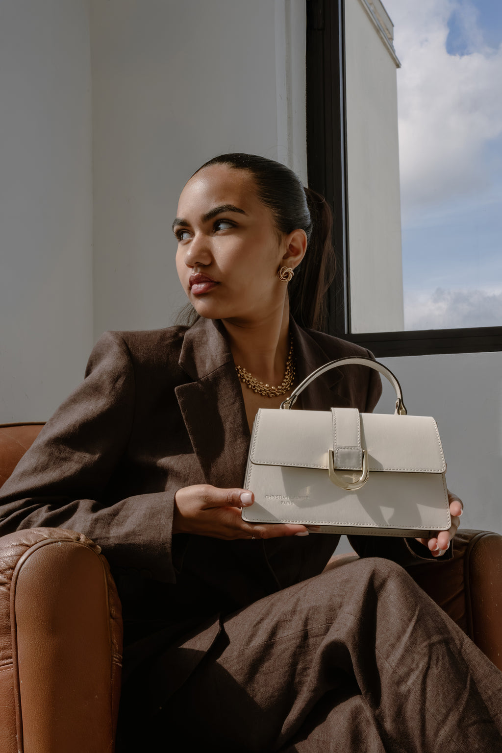 Sac À Bandoulière Katya - Blanc Casse