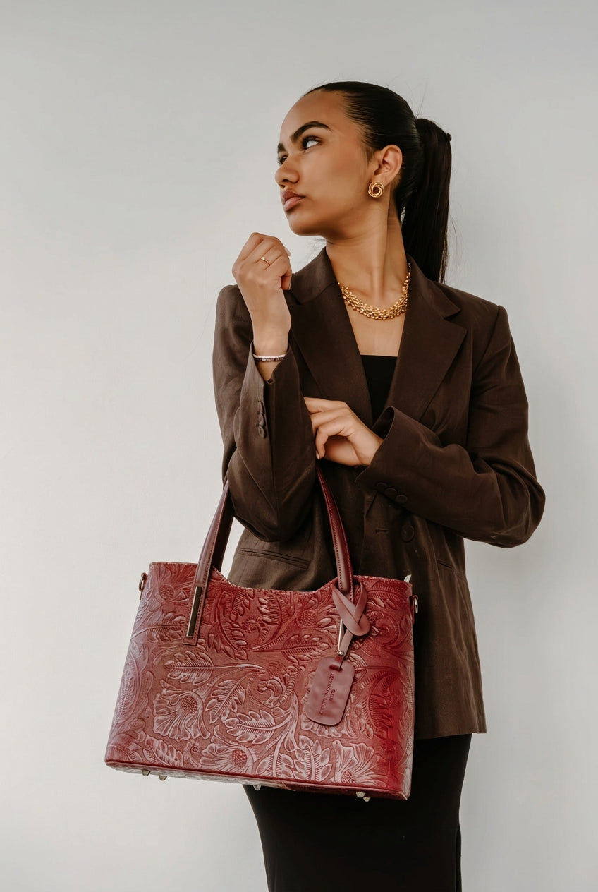 Noor Handbag - Aubergine