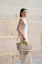 Bolso Bandolera Capri - Blanco Roto / Amarillo