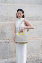 Bolso Bandolera Capri - Blanco Roto / Amarillo