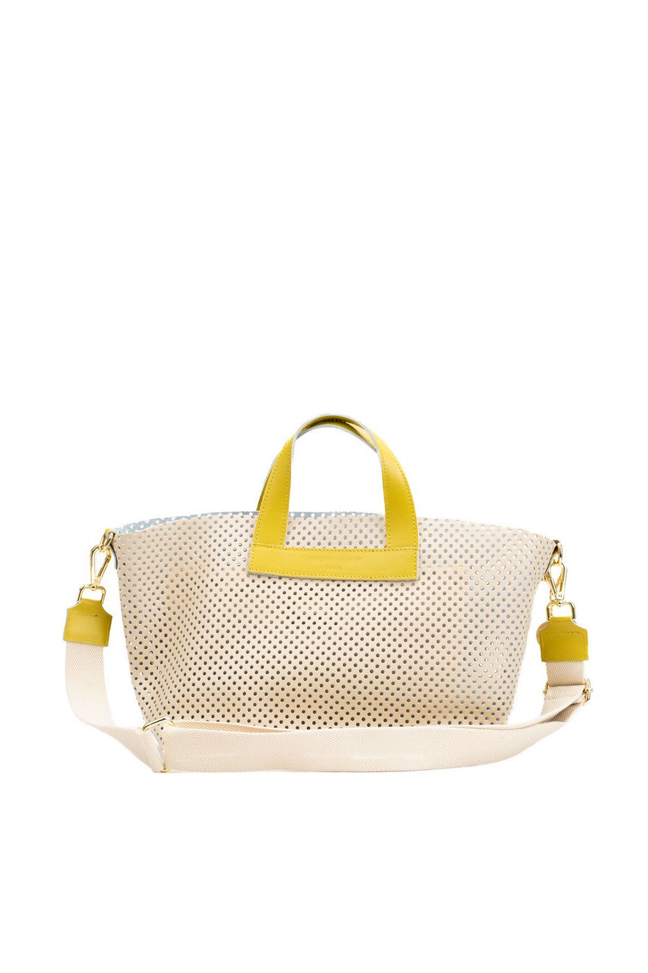 Bolso Bandolera Capri - Blanco Roto / Amarillo