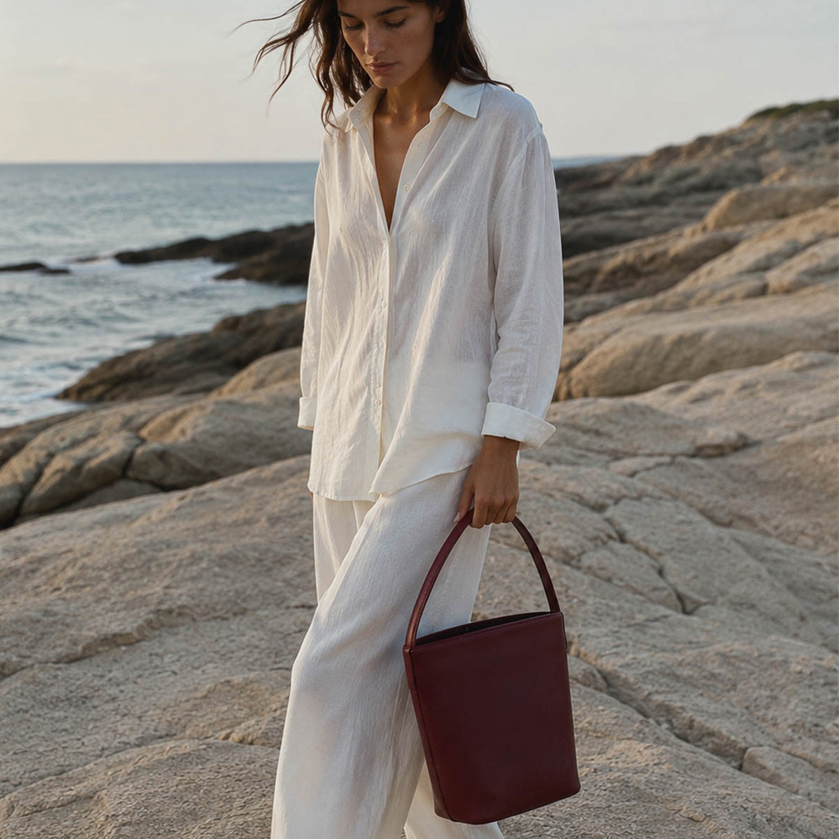 Bolso de Hombro Dunya - Burdeos