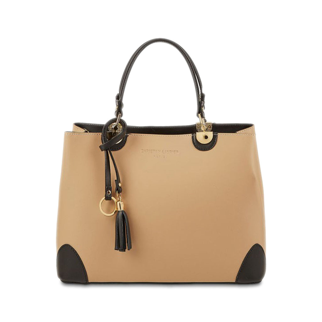 Armel Handbag - Beige and Black