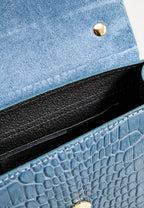 Sac À Main Lily Croco - Bleu