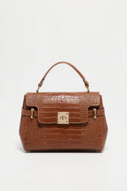 Borsa A Mano Swan Croco - Cammello
