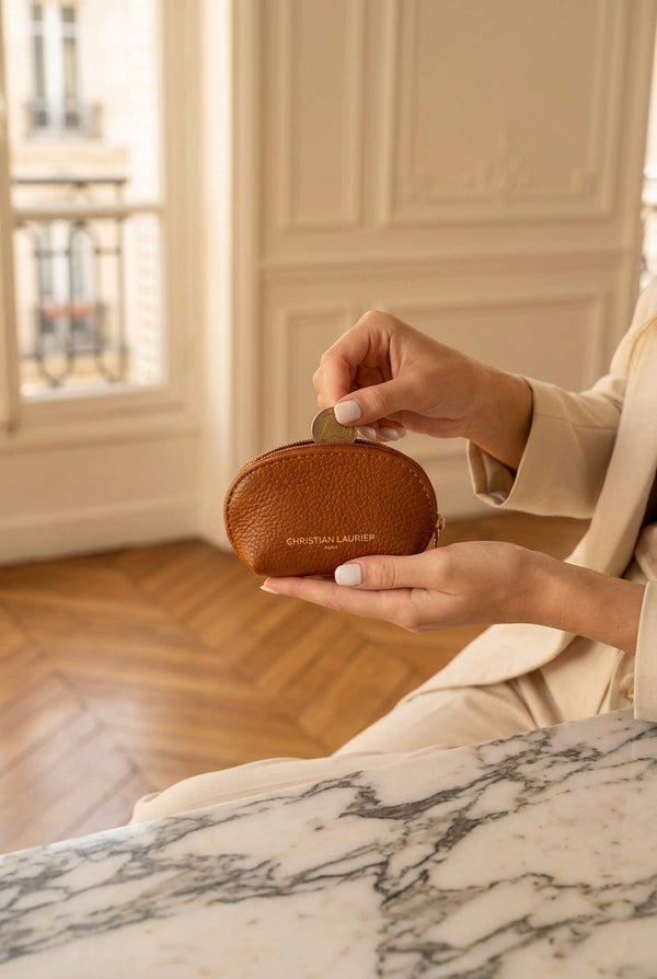Nika Croco Purse - Camel