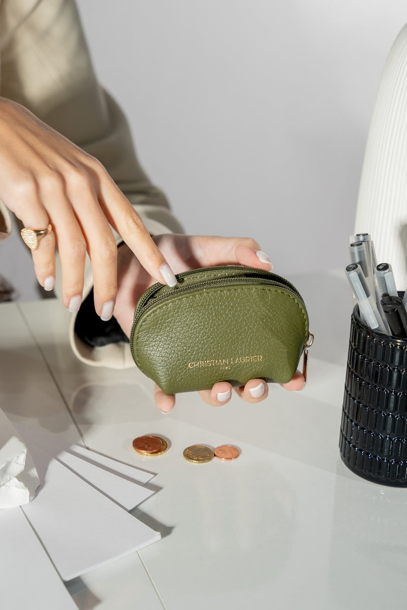 Monedero Nika Croco - Verde Oliva